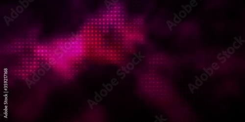 Dark Pink vector background with spots. Abstract colorful disks on simple gradient background. Pattern for booklets, leaflets.