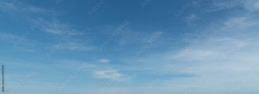 Fototapeta premium Clear blue sky background. Cloudy background.