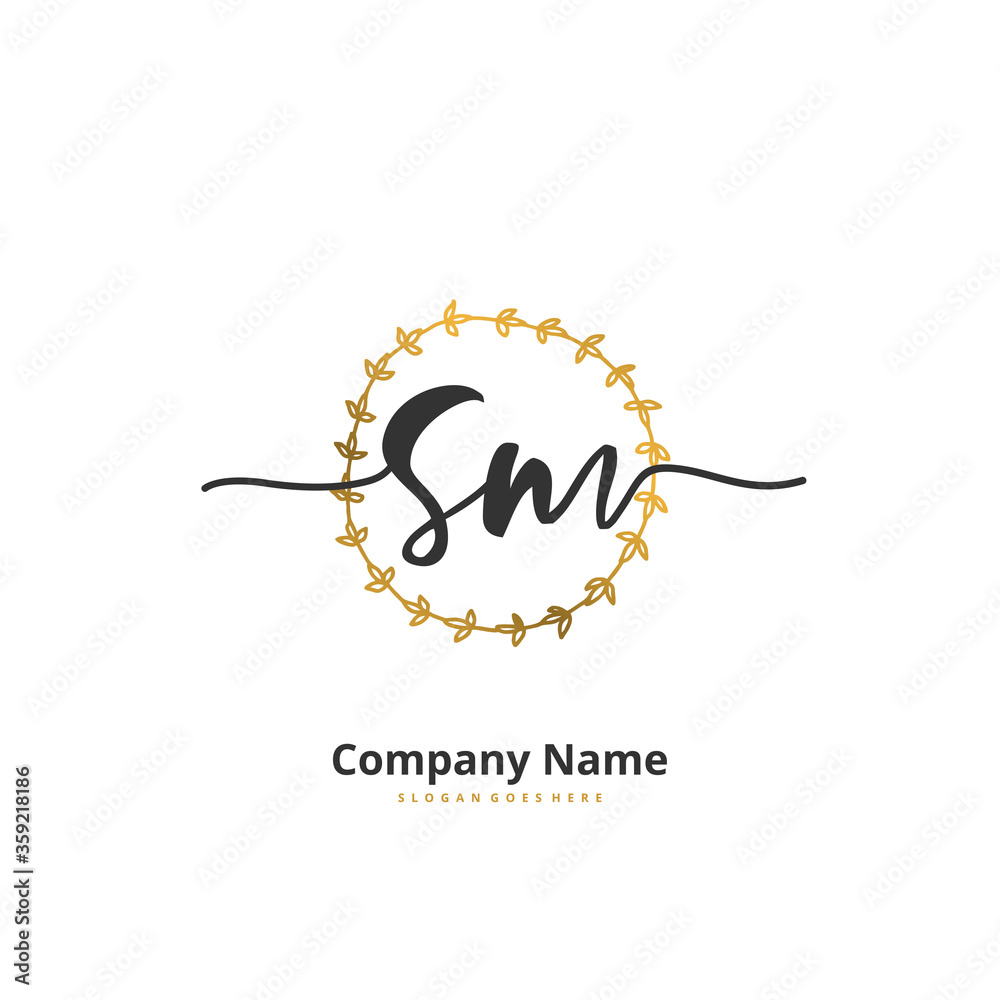 S M SM Initial handwriting and signature logo design with circle. Beautiful design handwritten logo for fashion, team, wedding, luxury logo. S M SM Initial handwriting and signature logo design with circle. Beautiful design handwritten logo for fashion, team, wedding, luxury logo.