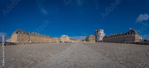 Versailles, France - 06 19 2020: exterior view of the Castle of Versailles