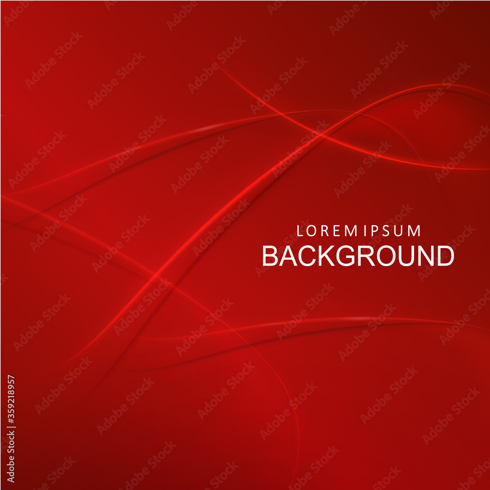 Abstract red composition with a gradient, thin arched stripes of a pink hue with a shadow Abstract red composition with a gradient, thin arched stripes of a pink hue with a shadow