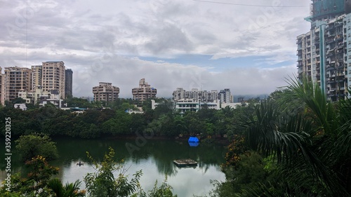 beautiful view of kachrali lake thane Maharashtra  photo