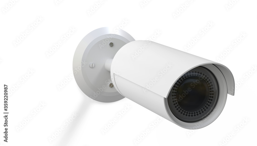Security camera isolated on white 3d redering Security camera isolated on white 3d redering