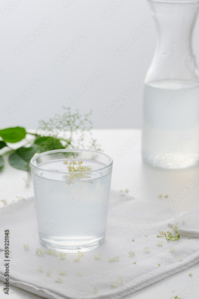 Elderberry beverage on the white background. Elderberry beverage on the white background.