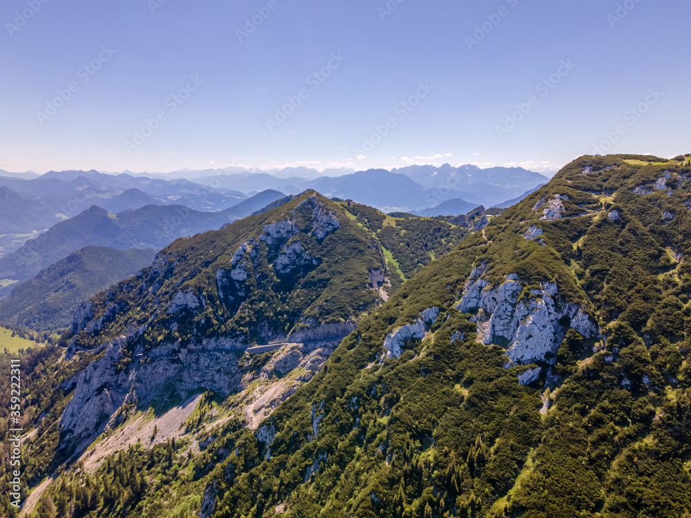 Naklejka premium The Bavarian Wendelstein Mountain area with a great Mountain View