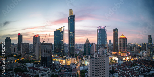 Photography city skyline in shanghai china