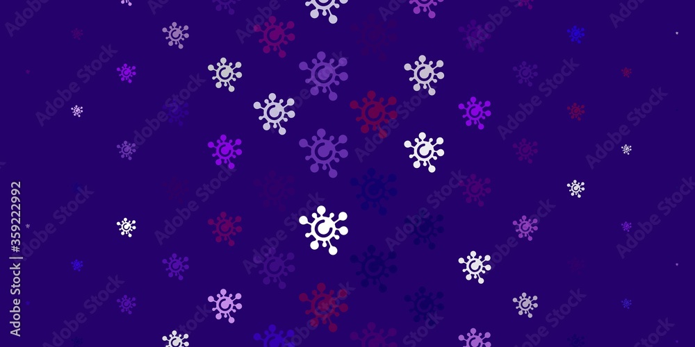 Light Purple vector pattern with coronavirus elements. Light Purple vector pattern with coronavirus elements.