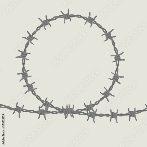 barbed wire symbol. vector illustration
