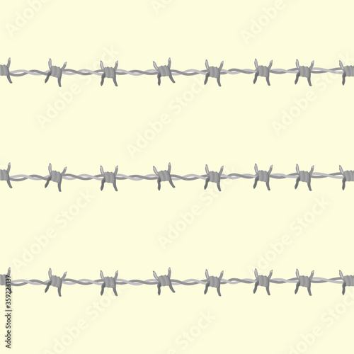 barbed wire symbol. vector illustration
