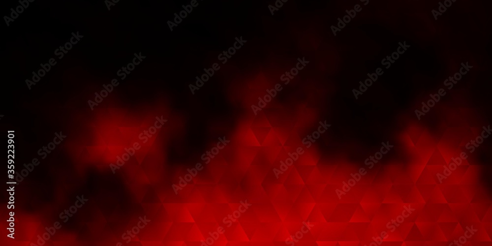 Dark Red vector texture with triangular style.