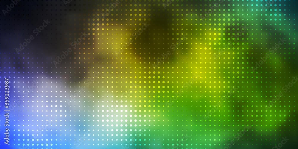 Light Blue, Yellow vector pattern with spheres. Glitter abstract illustration with colorful drops. Pattern for business ads. Light Blue, Yellow vector pattern with spheres. Glitter abstract illustration with colorful drops. Pattern for business ads.