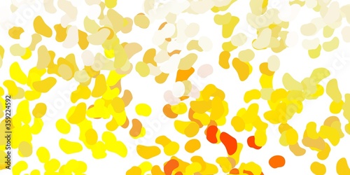Light yellow vector template with abstract forms.