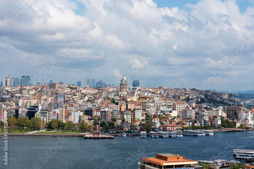 Fototapeta Naklejka Na Ścianę i Meble -  Istanbul the capital of Turkey, eastern tourist city Ariel View.