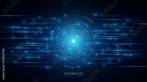 abstract blue circuit hud communication connection technology background;futuristic virtual cyberspace background
