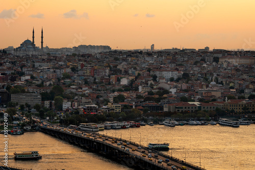 Istanbul the capital of Turkey, eastern tourist city Ariel View.