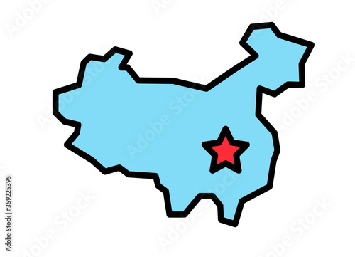 China Map Icon For apps and web