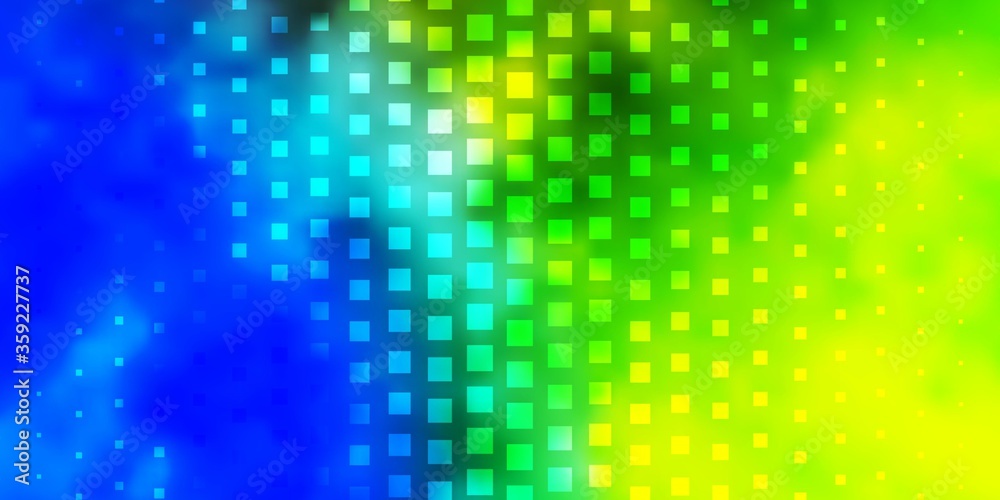 Light Blue, Green vector texture in rectangular style. Colorful illustration with gradient rectangles and squares. Best design for your ad, poster, banner.