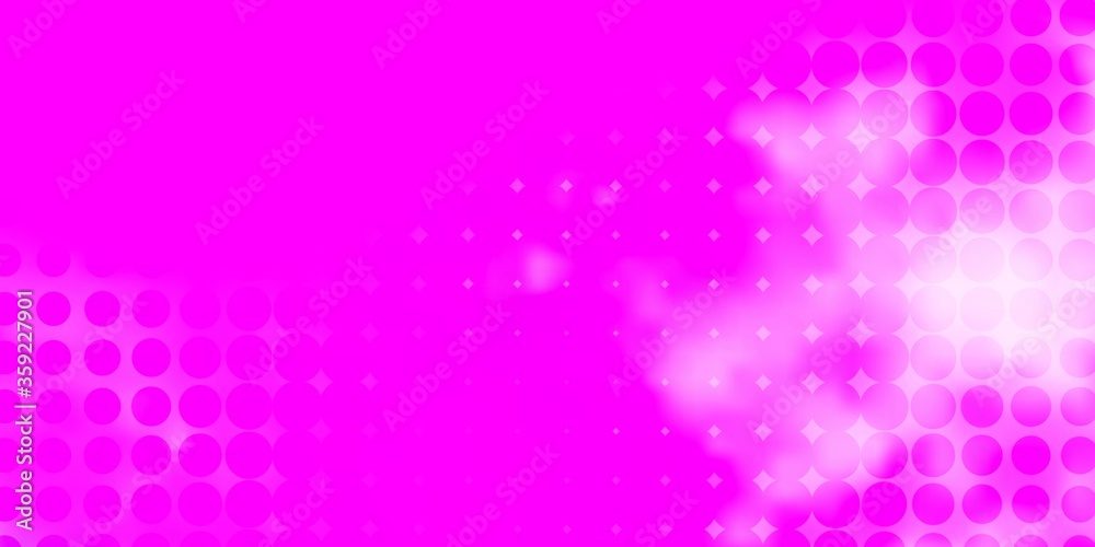 Light Purple, Pink vector pattern with circles. Colorful illustration with gradient dots in nature style. Pattern for websites, landing pages.