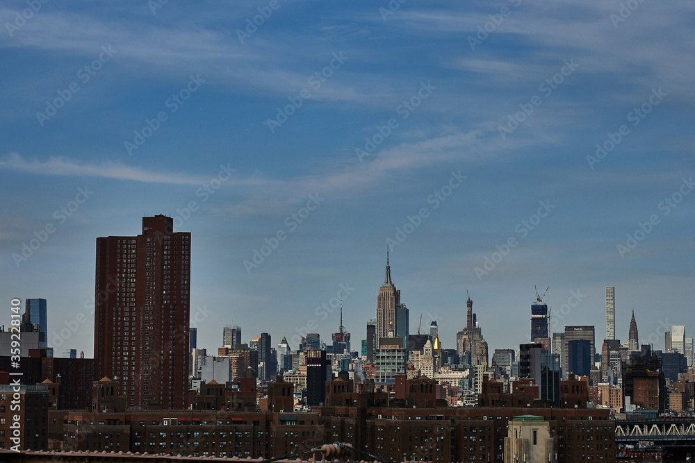 Panorama- Empire state building- View- Towers- Manhattan- New York City- United States- USA.
