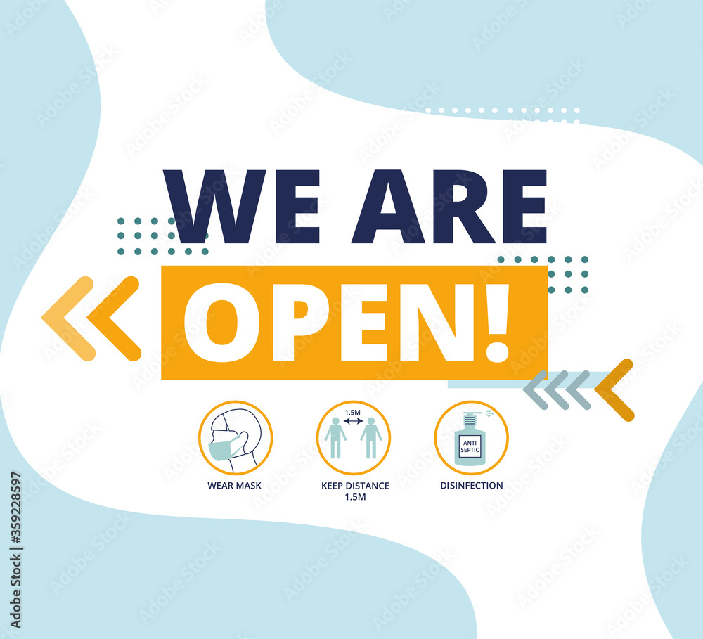 We Are Open Poster Template