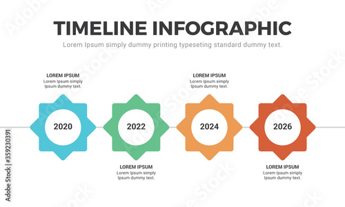 Abstract elements of graph infographic template with label, integrated circles. Business concept with 4 options. For content, diagram, flowchart, steps, parts, timeline infographics, workflow layout.