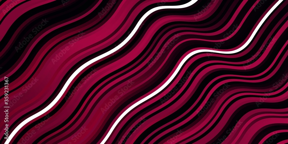 Dark Pink vector template with curves. Abstract illustration with gradient bows. Best design for your ad, poster, banner. Dark Pink vector template with curves. Abstract illustration with gradient bows. Best design for your ad, poster, banner.