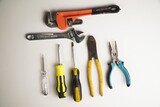 set of tools on a white background