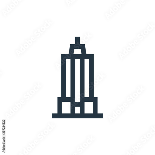 Slika na platnu empire state building vector icon isolated on white background