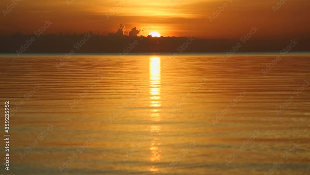Sunset in the ocean, Kei Islands. (Timelapse)