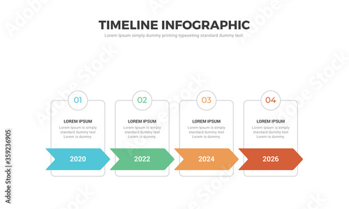 Business infographics. Timeline with 6 steps, options, arrows. Vector template.