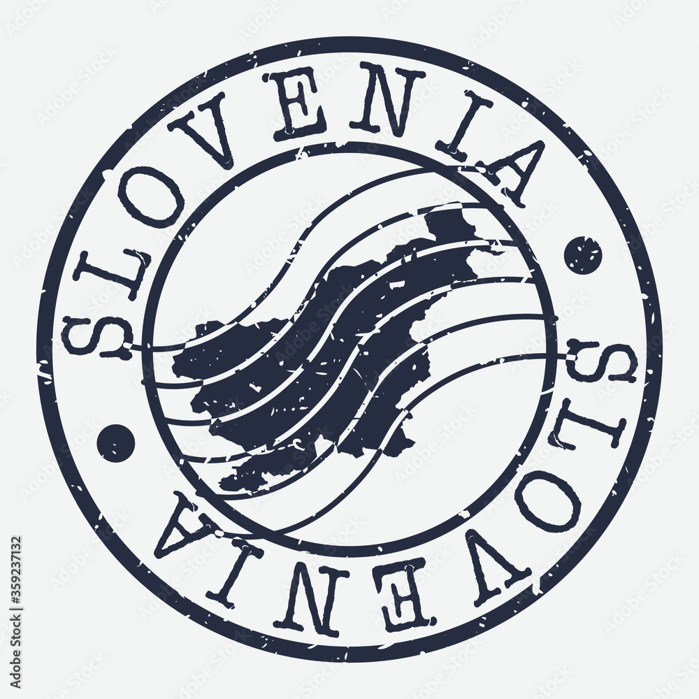 Slovenia Stamp Postal. Map Silhouette Seal. Passport Round Design. Vector Icon. Design Retro Travel.