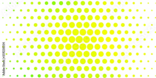 Light Green, Yellow vector background with circles. Illustration with set of shining colorful abstract spheres. Design for posters, banners.