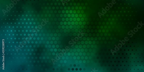 Dark Green vector layout with circles. Modern abstract illustration with colorful circle shapes. Pattern for booklets, leaflets.