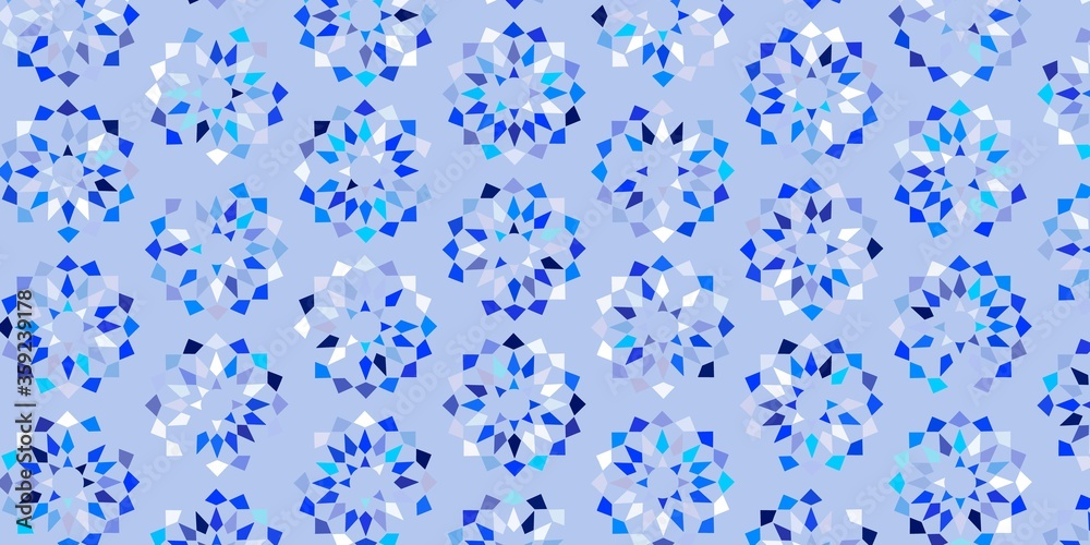 Light blue vector natural layout with flowers.