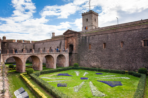 Canvas Print The historical Montjuic Castle in Barcelona Spain