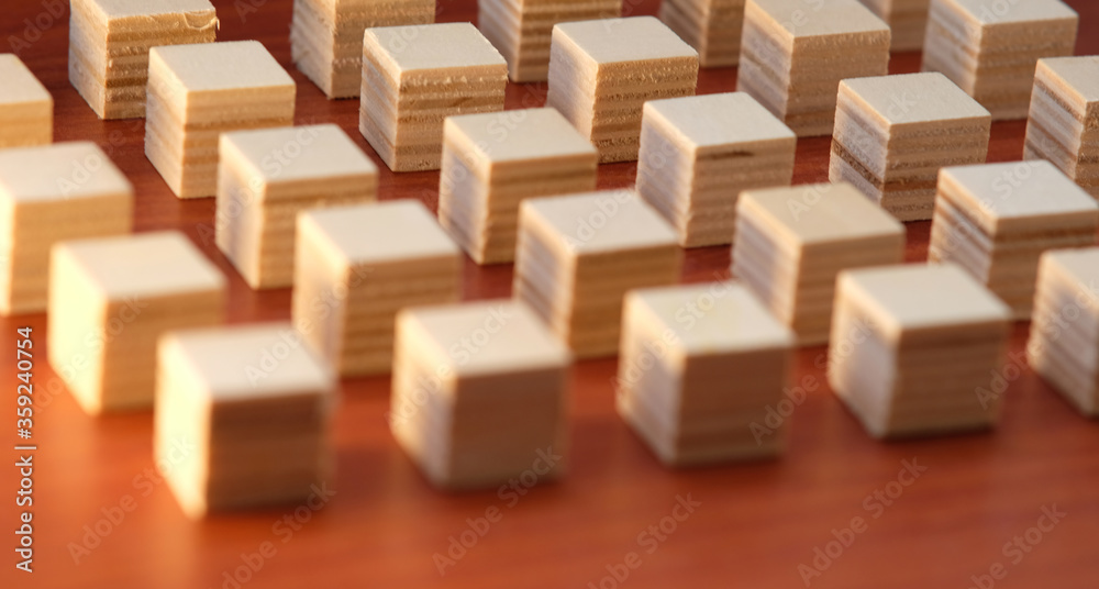 Wooden cube block with new normal word and business icon, business with social distancing personal hygiene icon, Business concept growth success process Wooden cube block with new normal word and business icon, business with social distancing personal hygiene icon, Business concept growth success process