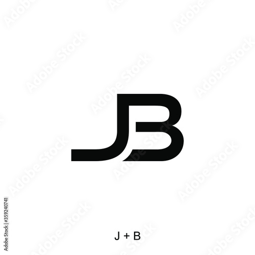 letter J and B concepts for initial name or company name. Typography design of JB. Logo design with initial letter concept.