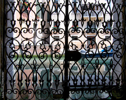 Wrought iron gate in Venice