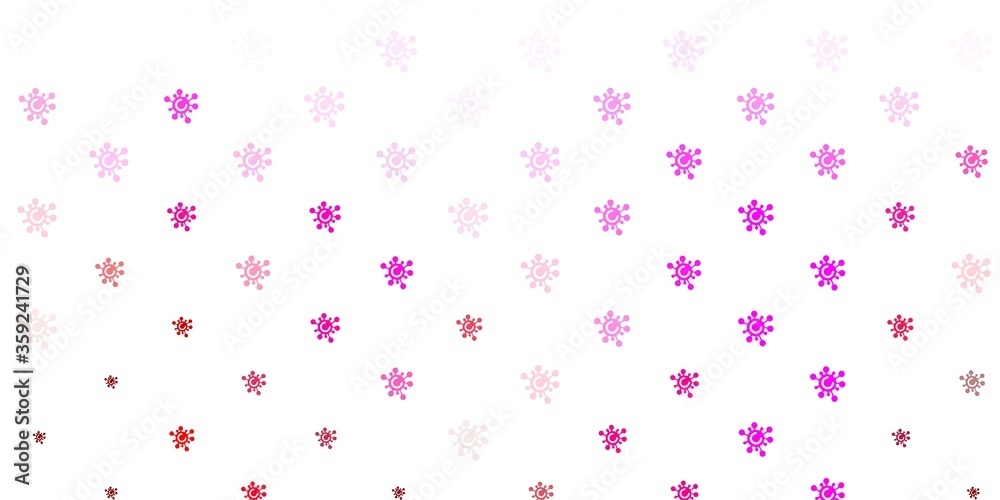 Light Pink vector background with covid-19 symbols. Light Pink vector background with covid-19 symbols.