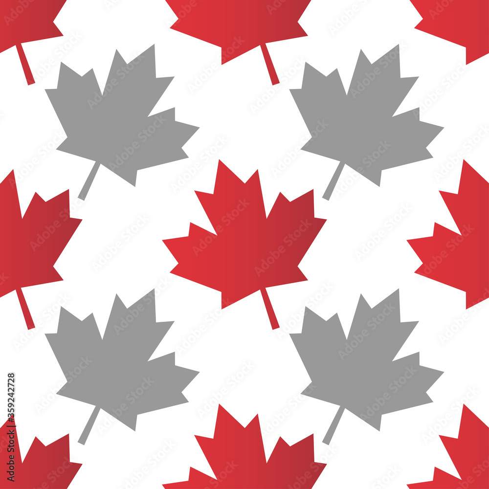 Seamless pattern background with Canadian maple leaf. Template for background, banner, card, poster. Vector EPS10 illustration. Seamless pattern background with Canadian maple leaf. Template for background, banner, card, poster. Vector EPS10 illustration.
