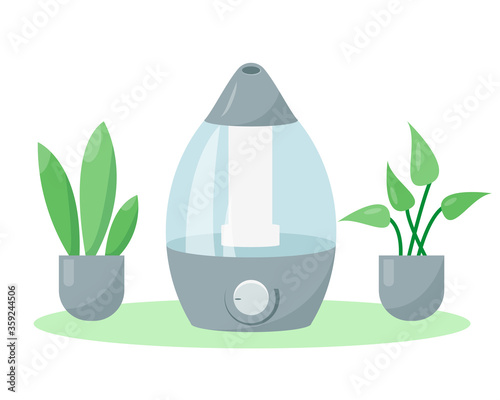 Humidifier or air moisturiser and plants.