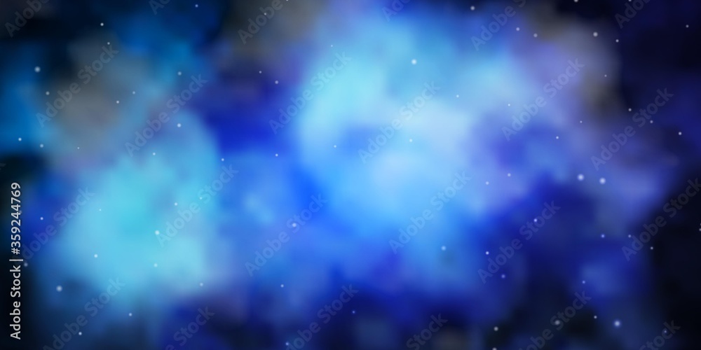 Fototapeta premium Dark BLUE vector pattern with abstract stars. Colorful illustration with abstract gradient stars. Best design for your ad, poster, banner.