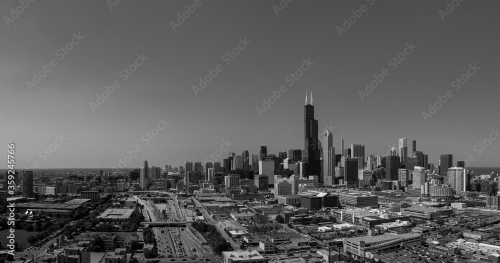 Naklejka premium Chicago skyline southSide