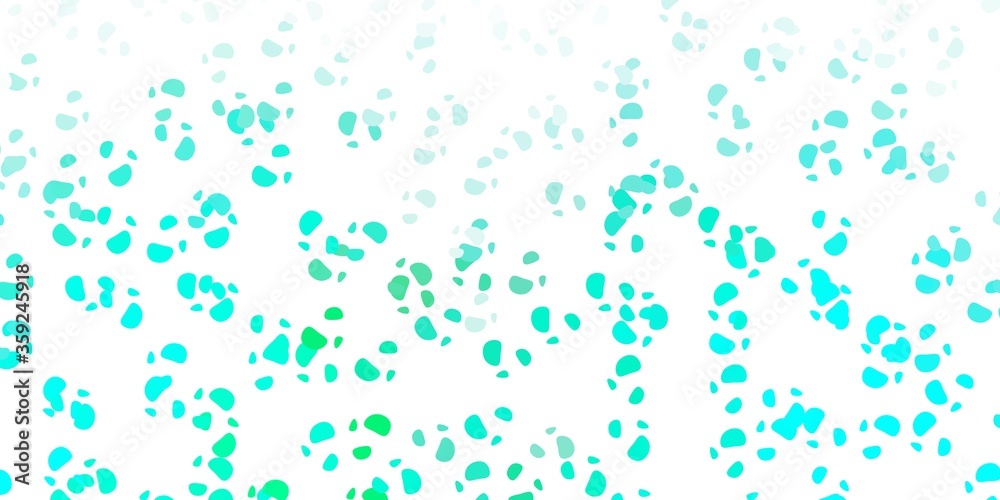 Light green vector texture with memphis shapes.