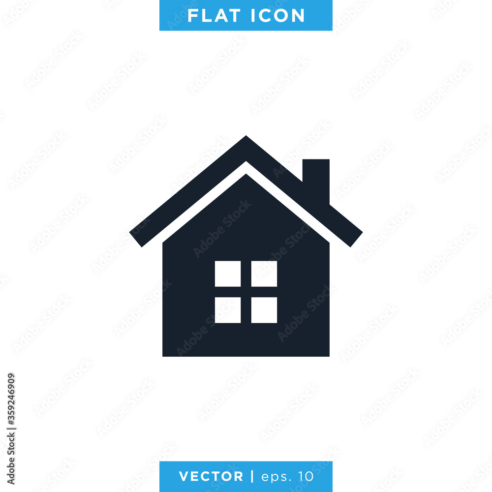 Home, House Icon Vector Logo Design Template