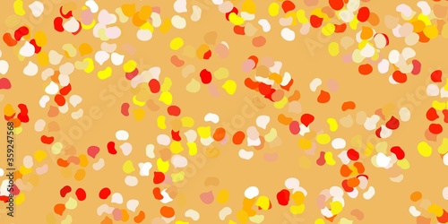 Light orange vector texture with memphis shapes.