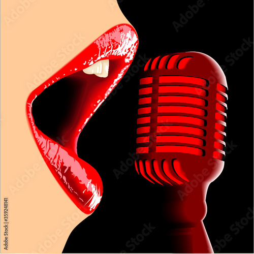 mouth and microphone