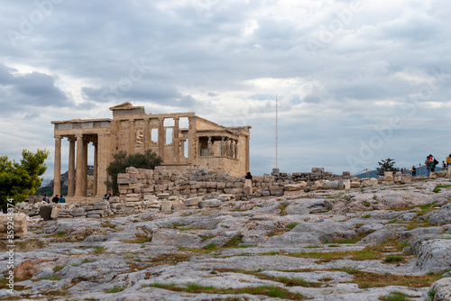 Erechtheion at acropolpolis site. Old Athens greece photo