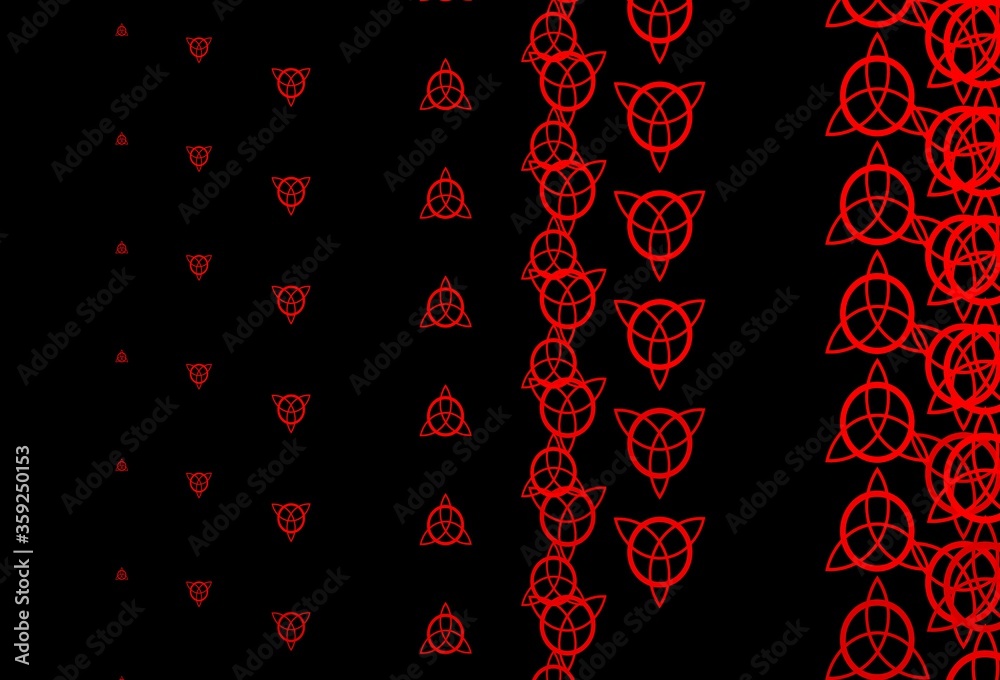 Dark Orange vector template with esoteric signs. Dark Orange vector template with esoteric signs.