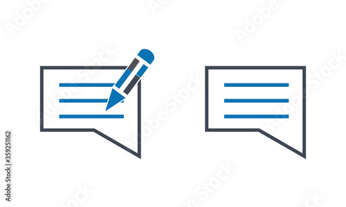 Writing feedback icon. vector graphics element. high quality.